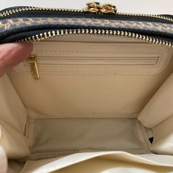 SPARTINA Meryl Crossbody Bellinger Batik Black Fabric Leather - Picture 7 of 7